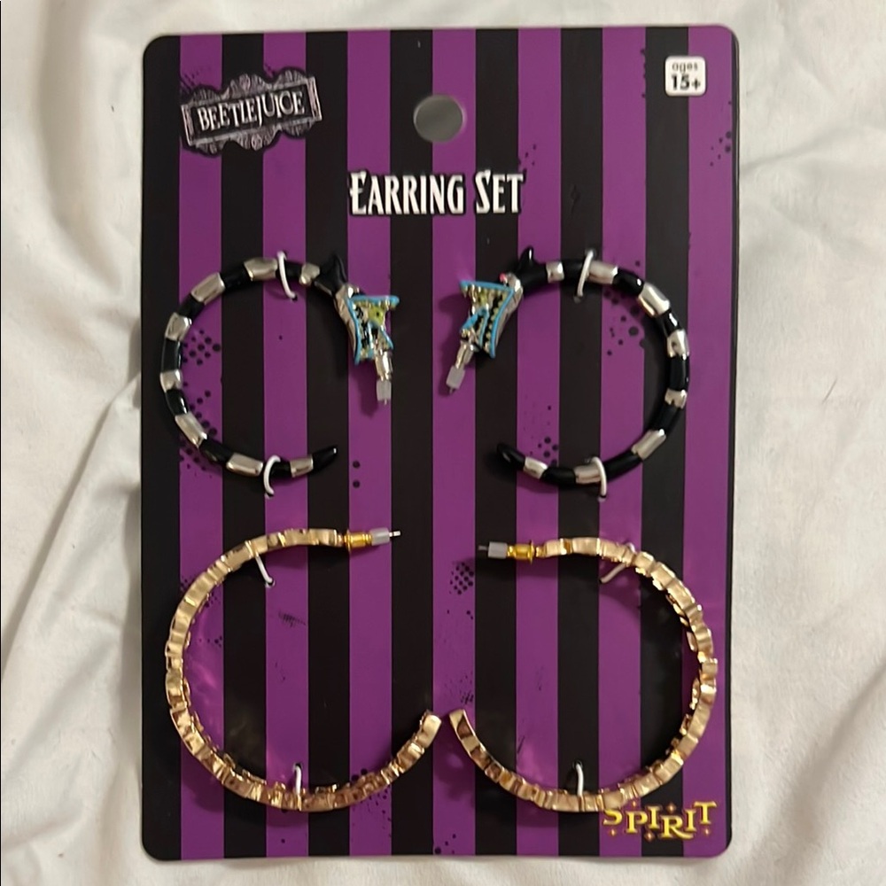 Beetlejuice Earring Set